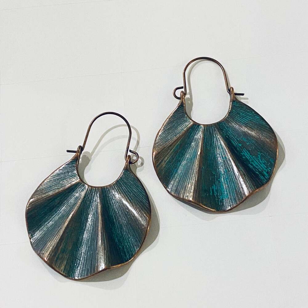 Boho Patina Wavy Earrings